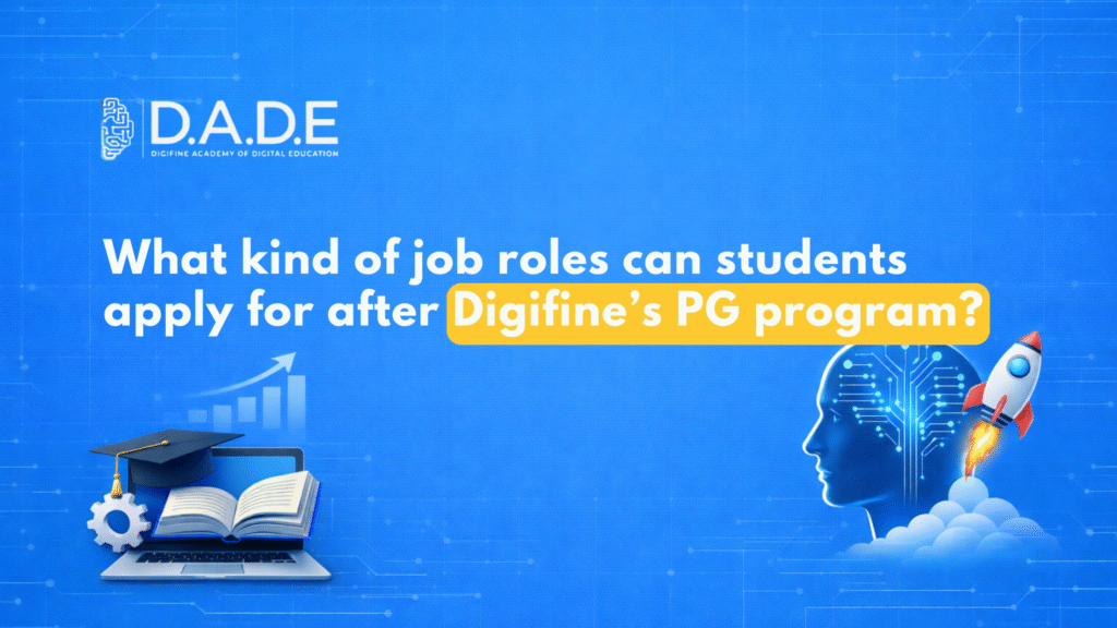 What kind of job roles can students apply for after Digifine’s PG program?